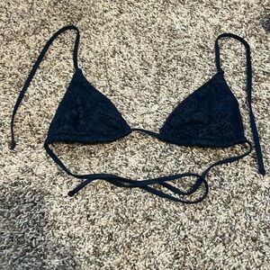 Small black mossino swimsuit top, 91% polyester